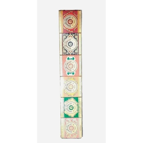 Vtg RogeR Gallet Savon Perfumed Soaps Lot of 6 Travel Size Made in France NOS - Picture 1 of 13